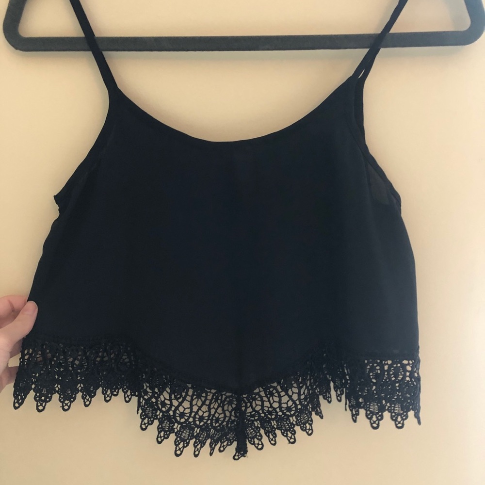 Black crop top